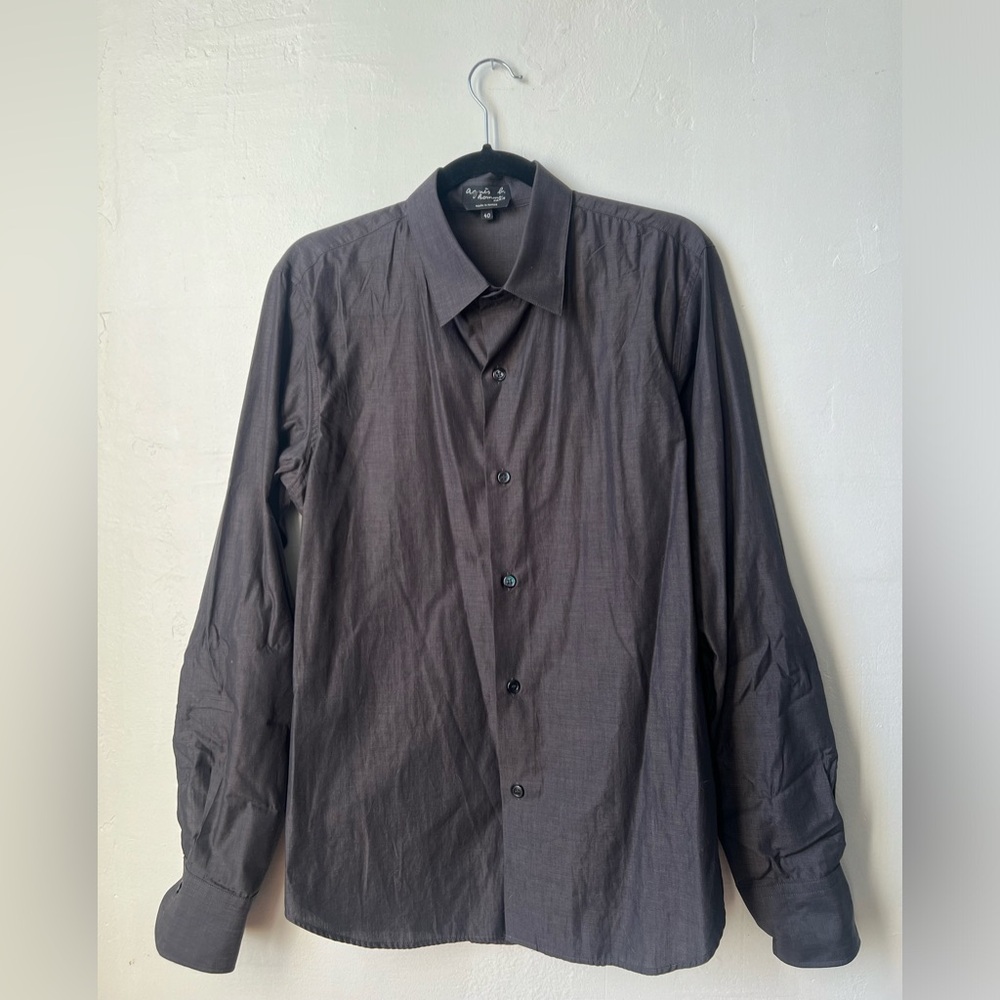 Agnes B. Homme Grey Button Up Shirt